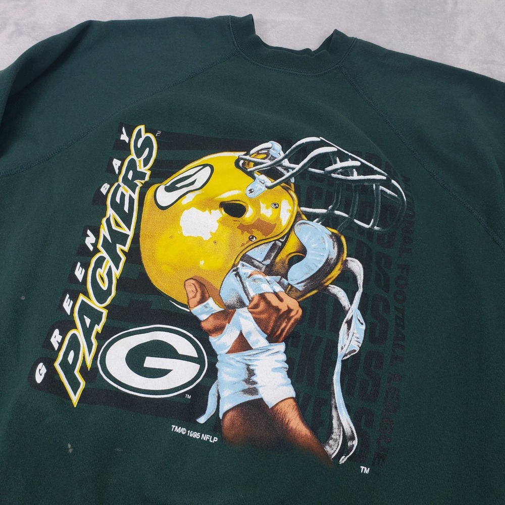 Vintage 1995 Green Bay Packers Football Crewneck Sweatshirt XL NFL 90's Retro‎